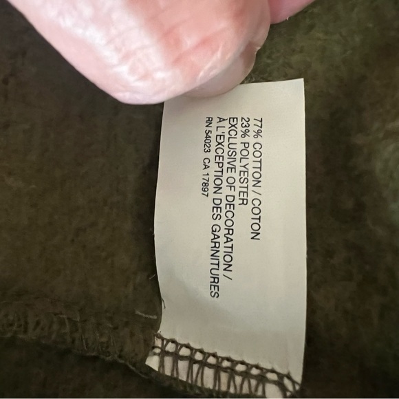 Gap Hoodie khaki Womens M purple letters - Picture 5 of 5